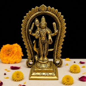 Brass Murugan Idol with Vel for home decor and gifting
