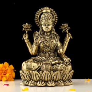 Brass Lakshmi Idol for Home Decor Pooja Vastu Gift India