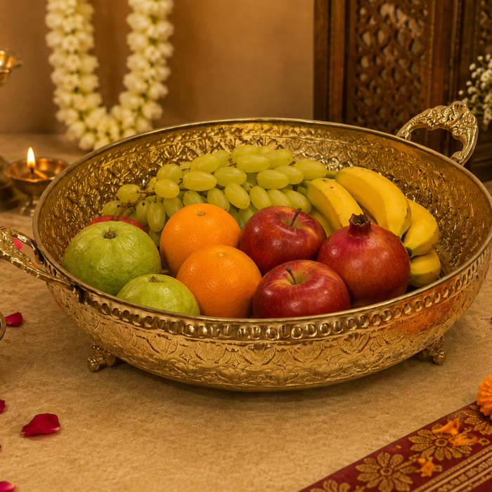 Brass Fruit Plate Mix decorative fruit bowl for home decor and gifting